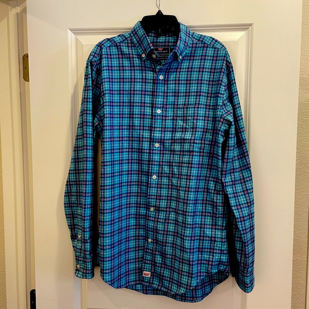 Vineyard Vines Button Down Flannel Shirt S. -inv #10
